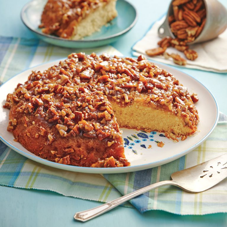 Upside Down Praline Skillet Cake