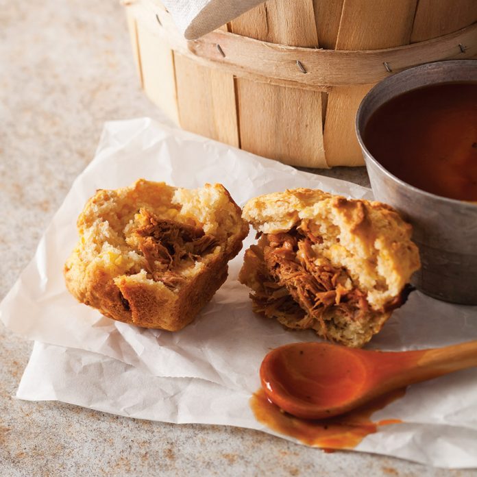 Barbecue Pork Stuffed Corn Muffins