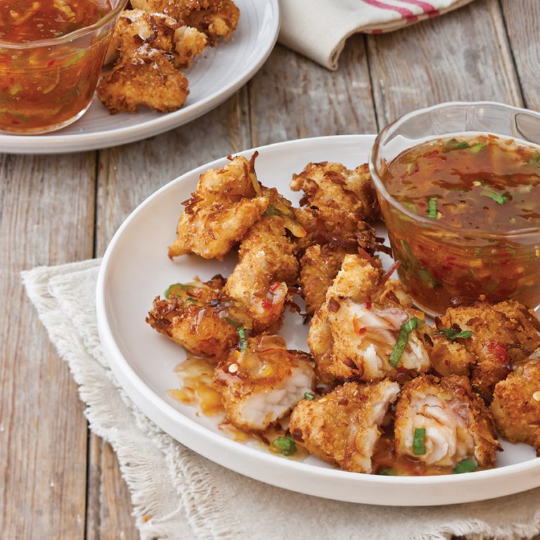Fried Coconut Catfish Nuggets