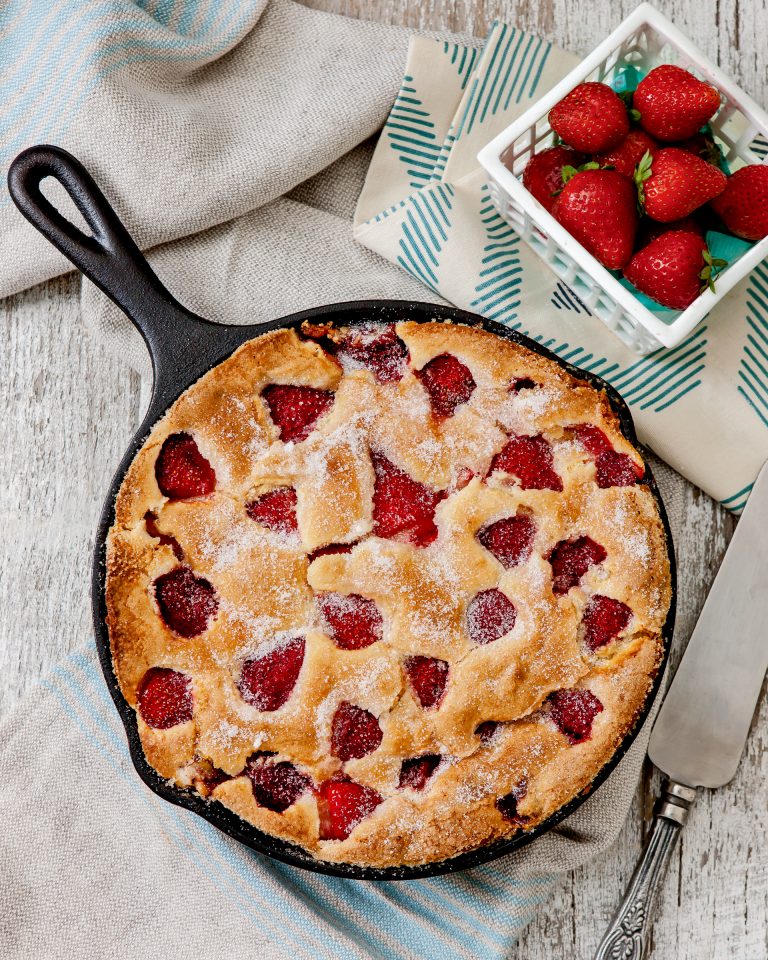 Strawberry Skillet Cake