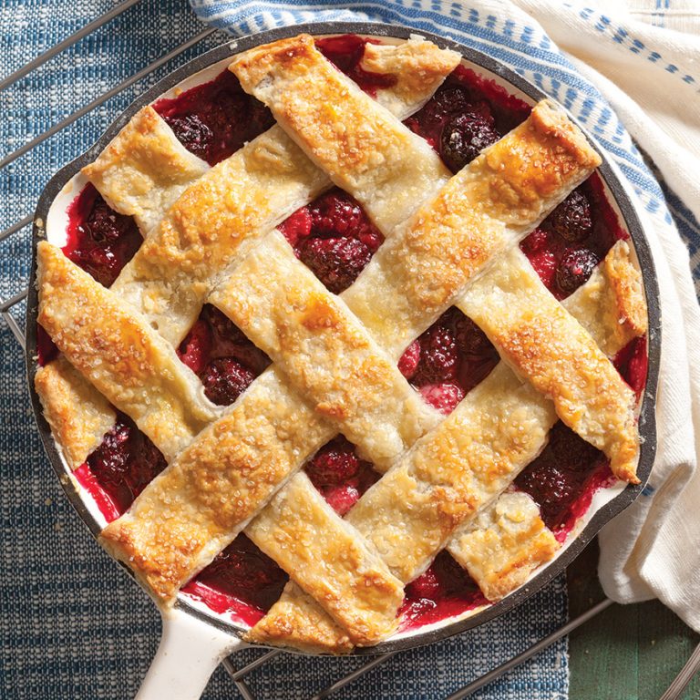 Raspberry-Blackberry Sour Cream Cobbler