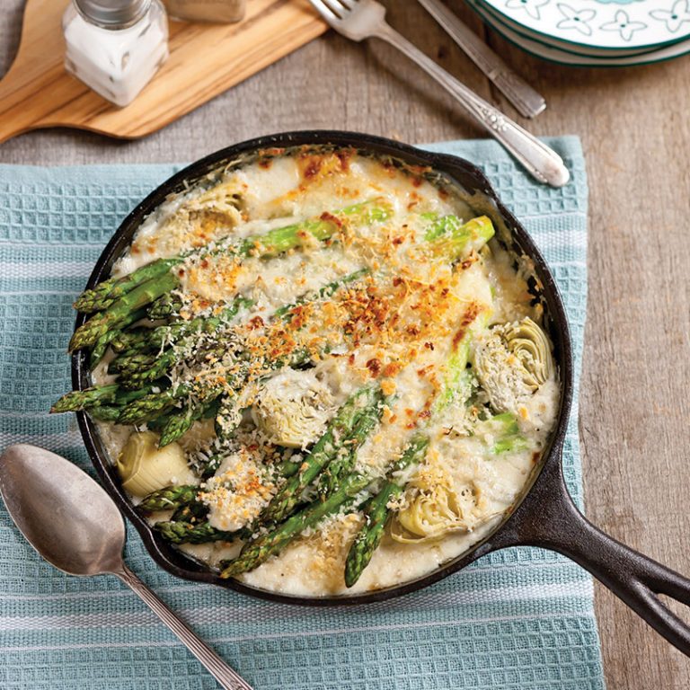 Asparagus and Artichoke Gratin