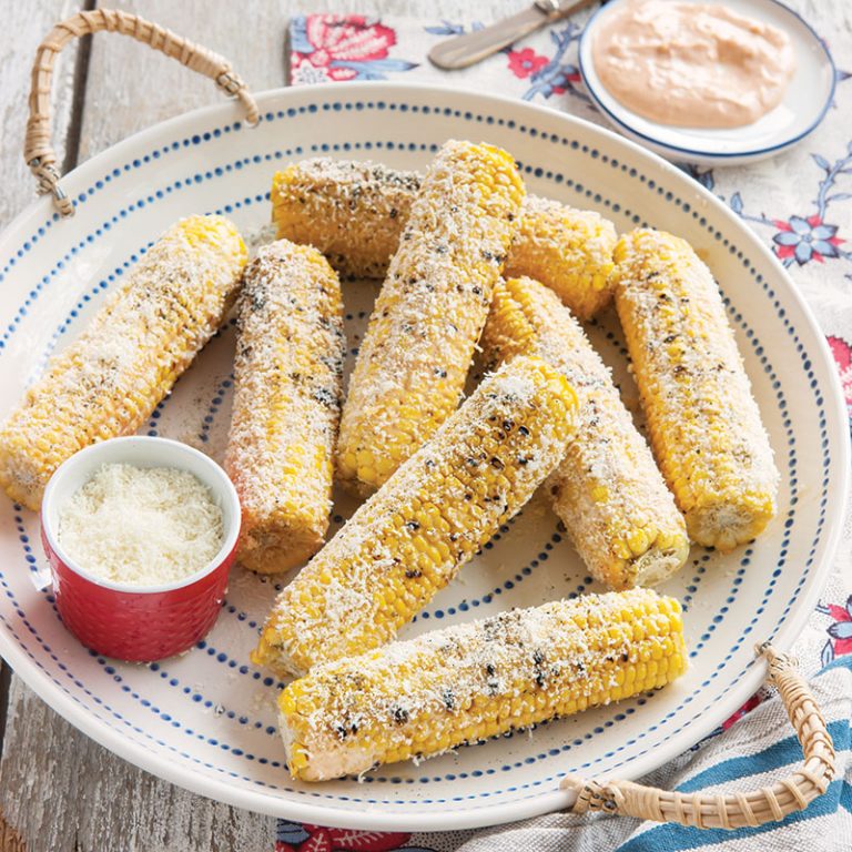 Grilled Parmesan Corn