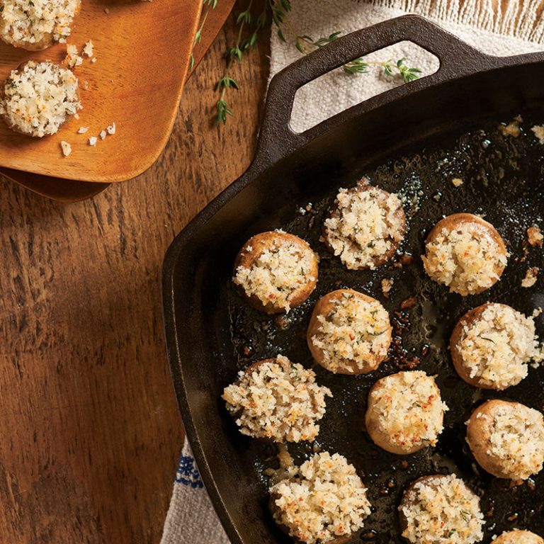 Parmesan-Panko Stuffed Mushrooms