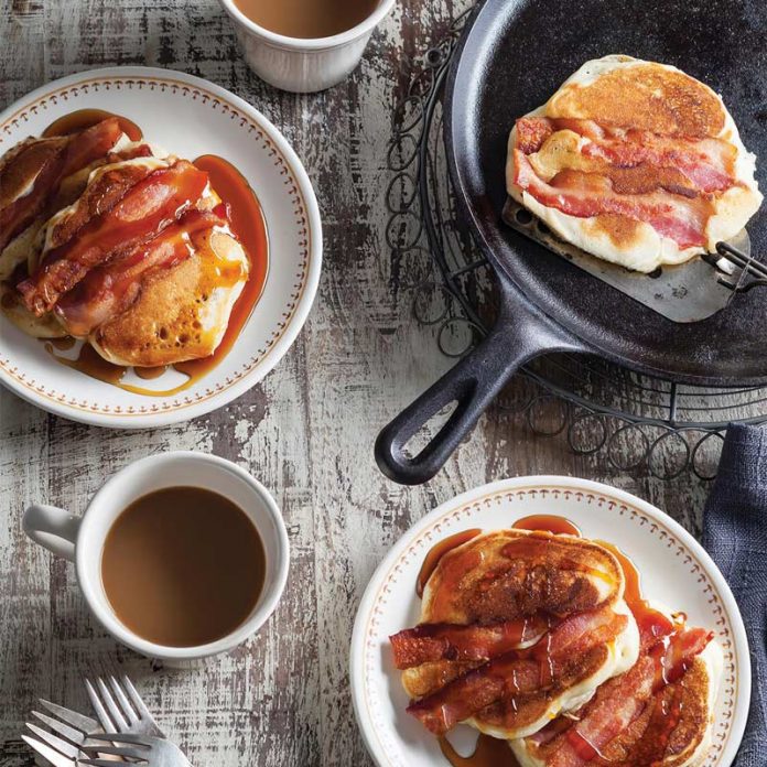 Buttermilk Bacon Pancakes