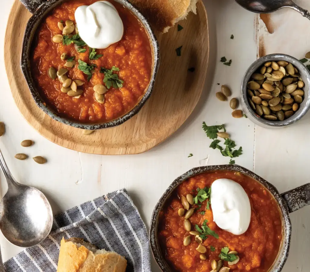 Ginger and Butternut Squash and Carrot Soup