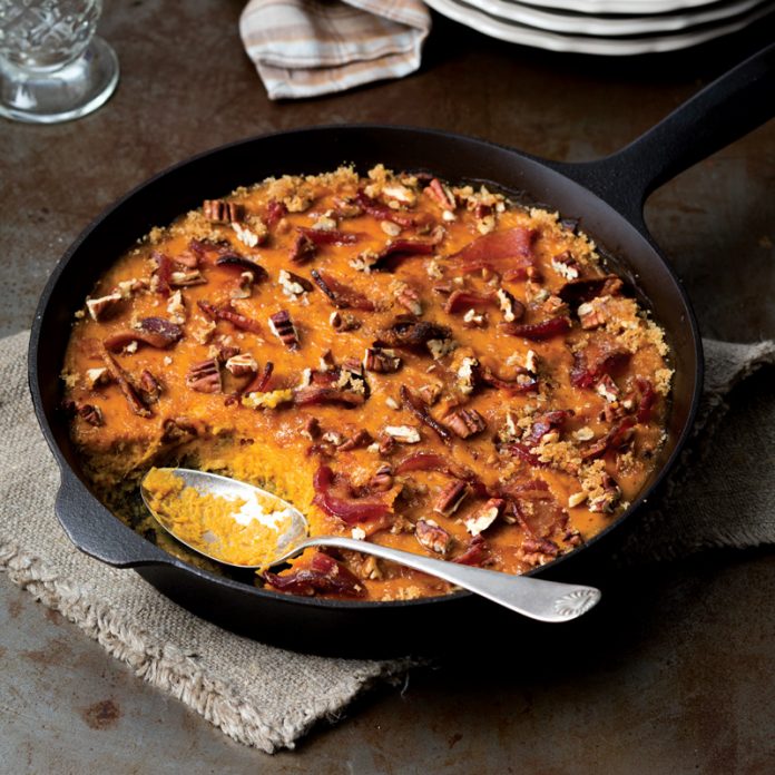 Sweet Potato Casserole Candied Bacon