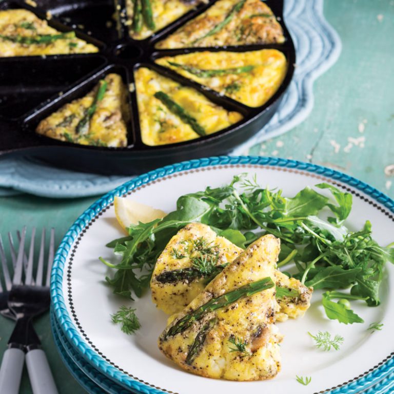 Asparagus-Mushroom Frittata Wedges