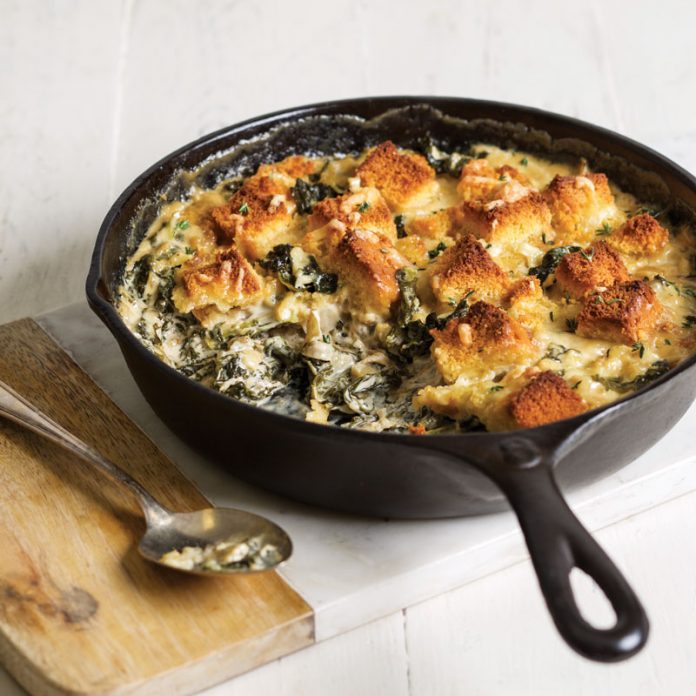 Kale and Turnip Greens Gratin