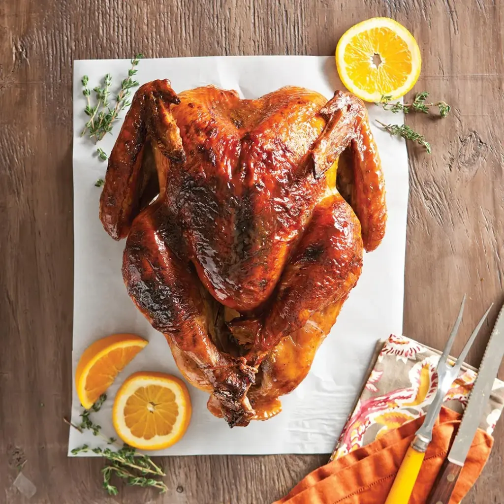 Dijon-Cane Syrup Glazed Turkey