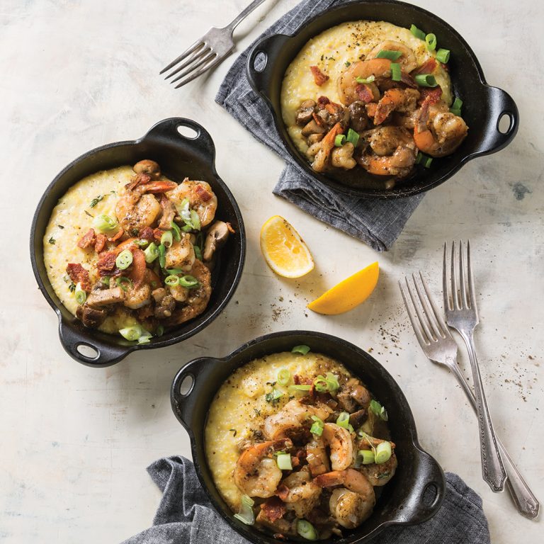 Shrimp and White Cheddar Grits
