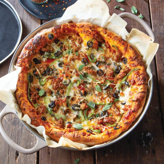 Dutch Oven Supreme Pizza