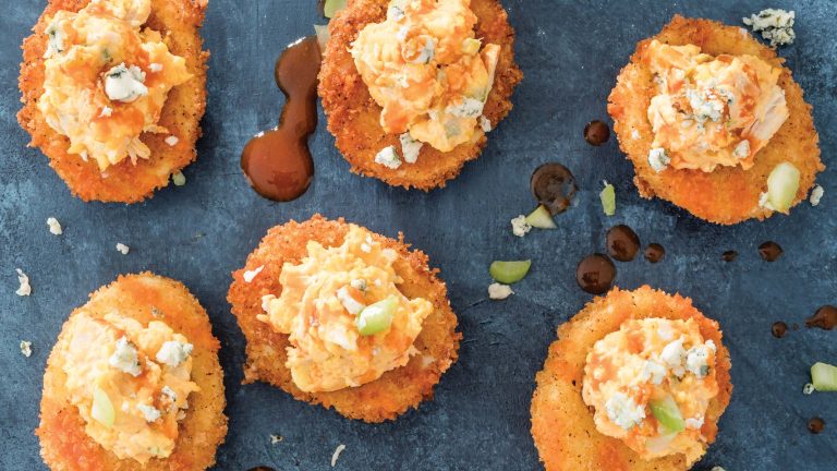 Buffalo Chicken Deviled Eggs