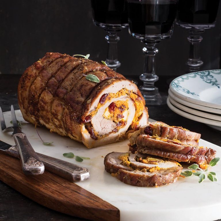 Sweet Potato and Apple Stuffed Pork Loin