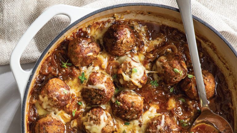French Onion Meatballs