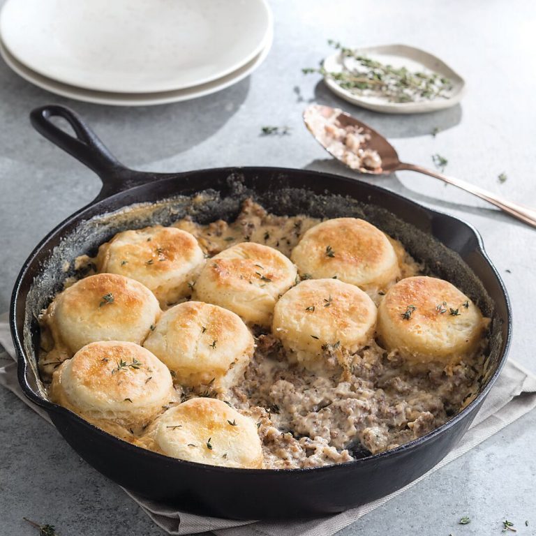 Buttermilk Biscuit and Sausage Gravy Cobbler