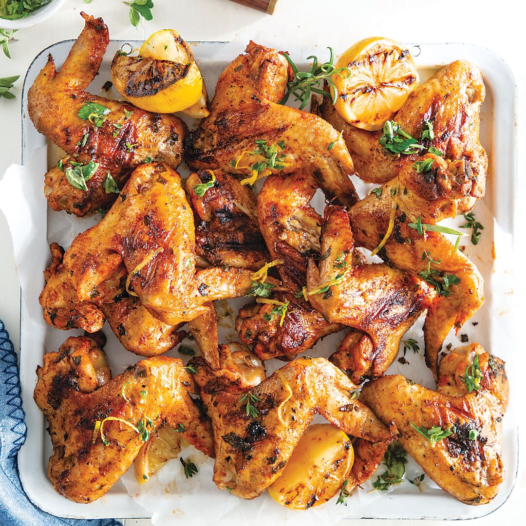 Smoky Lemon-Herb Chicken Wings