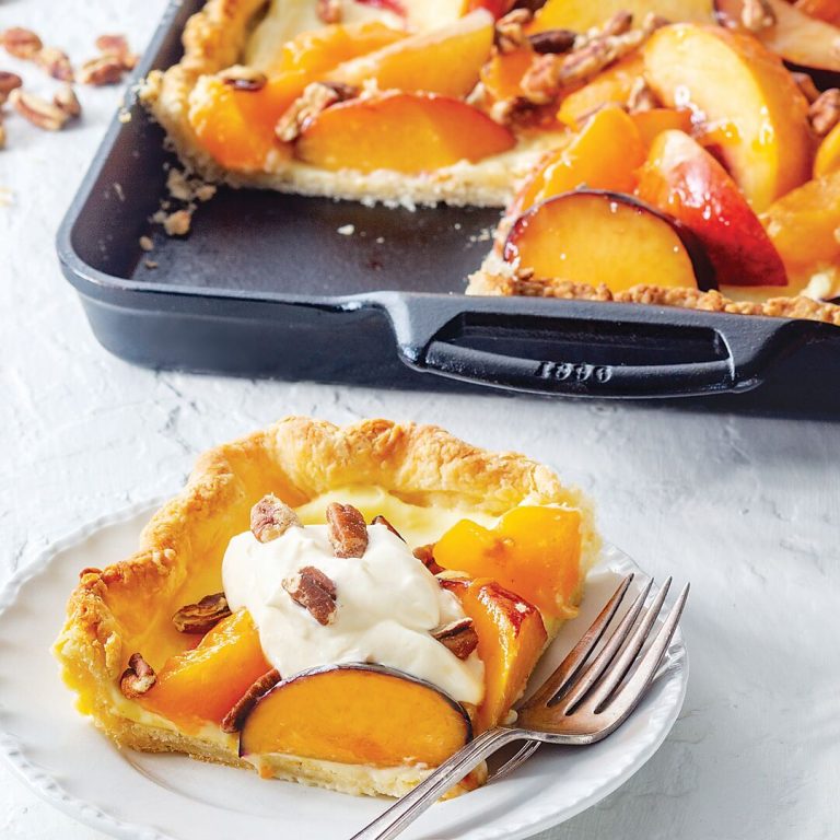 Stone Fruit and Cream Slab Pie