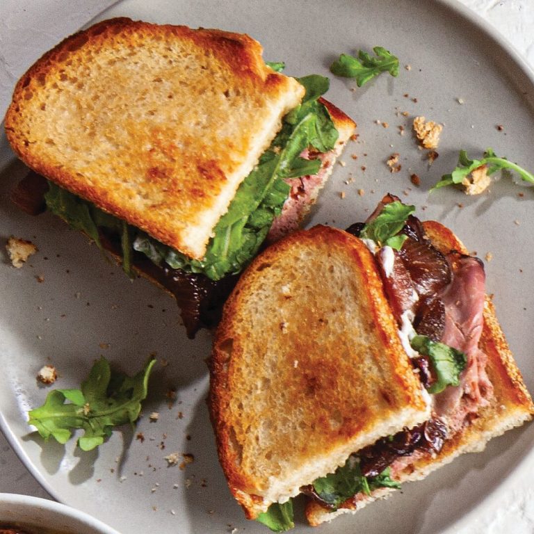 Roast Beef and Caramelized Onion Sandwiches
