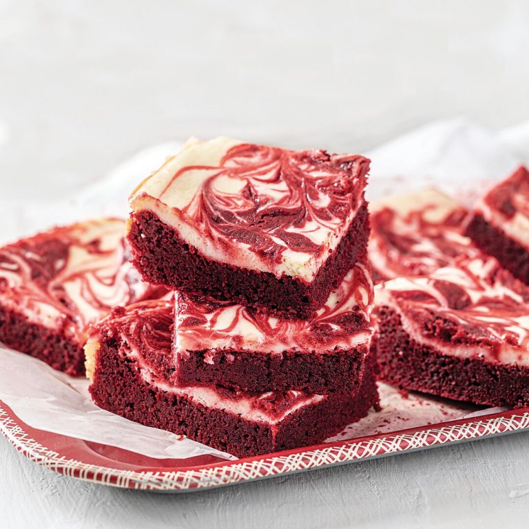 Red Velvet Cream Cheese Swirl Brownies