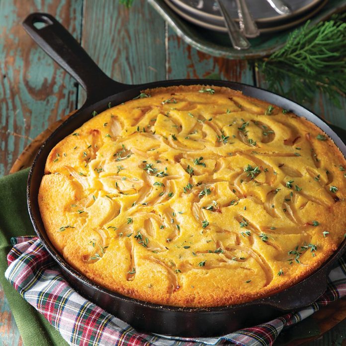 Caramelized Onion and Thyme Cornbread