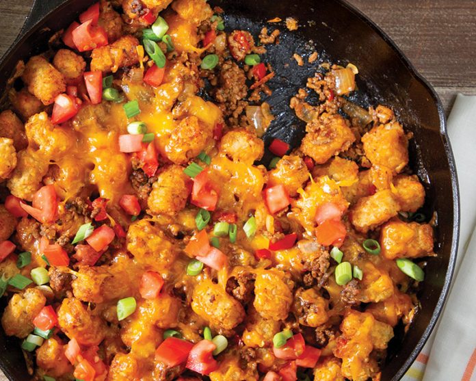 Cheeseburger Tater Tot Hash