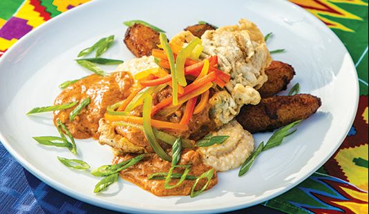 Chef Niema Longstratt serves soul-satisfying West African eats at RNL's Cookery Corner.