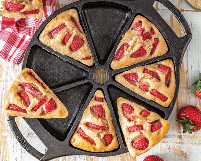 Strawberry Banana Bread Wedges