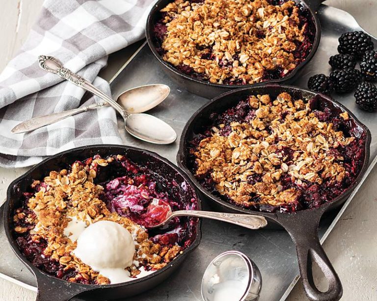 Individual Blackberry Crisps
