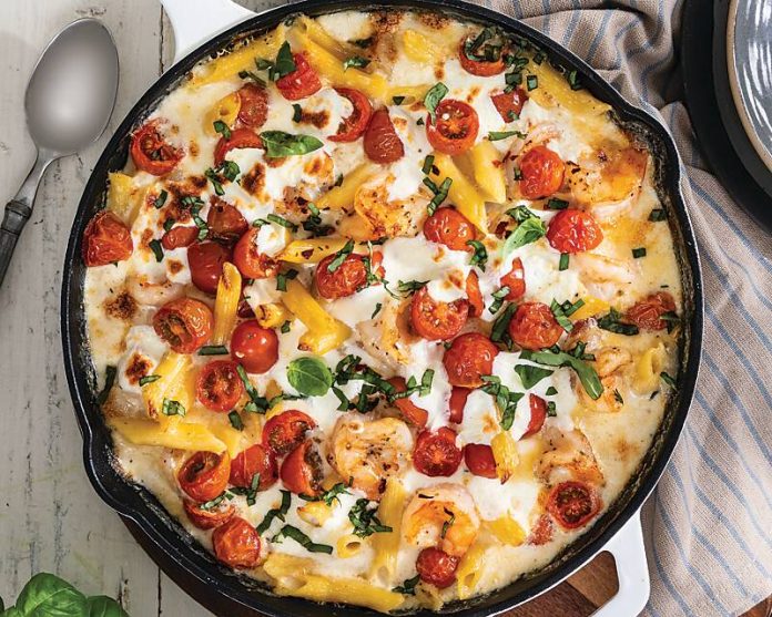 Shrimp Caprese Pasta