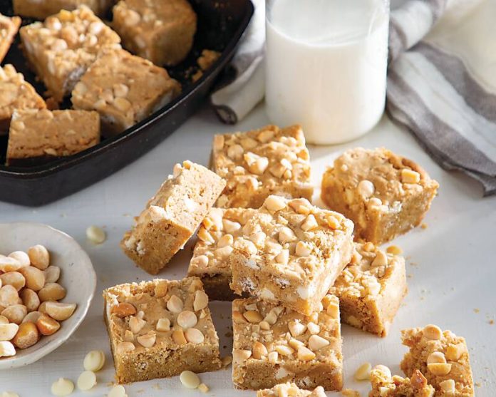 White Chocolate Macadamia Nut Blondies