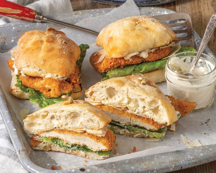 Fried Chicken Caesar Sandwiches