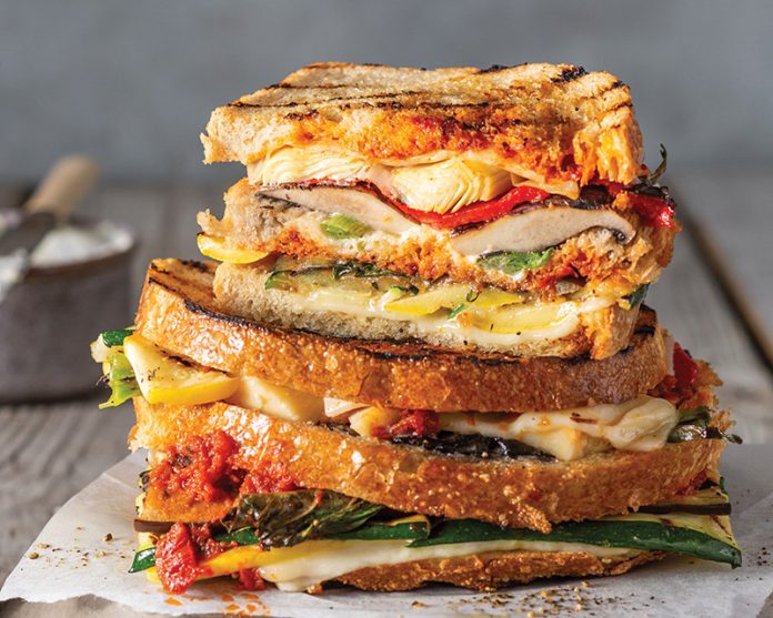 Double-Decker Grilled Veggie Panini