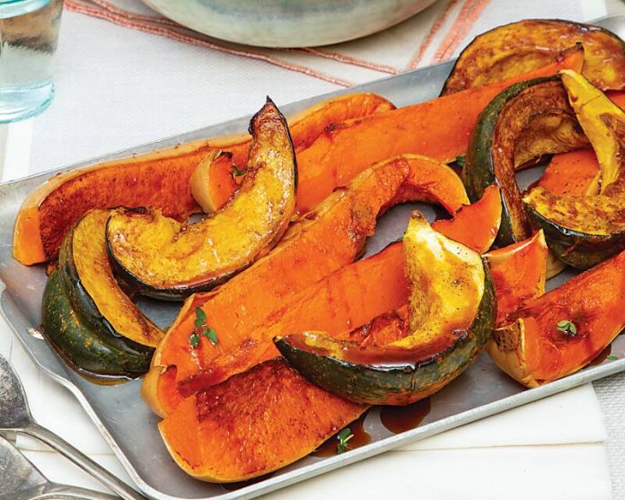 Roasted Acorn and Butternut Squash Wedges