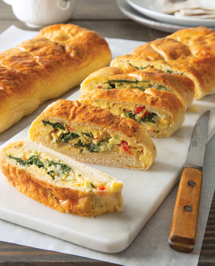 Spinach, Egg, and Sausage Strudel