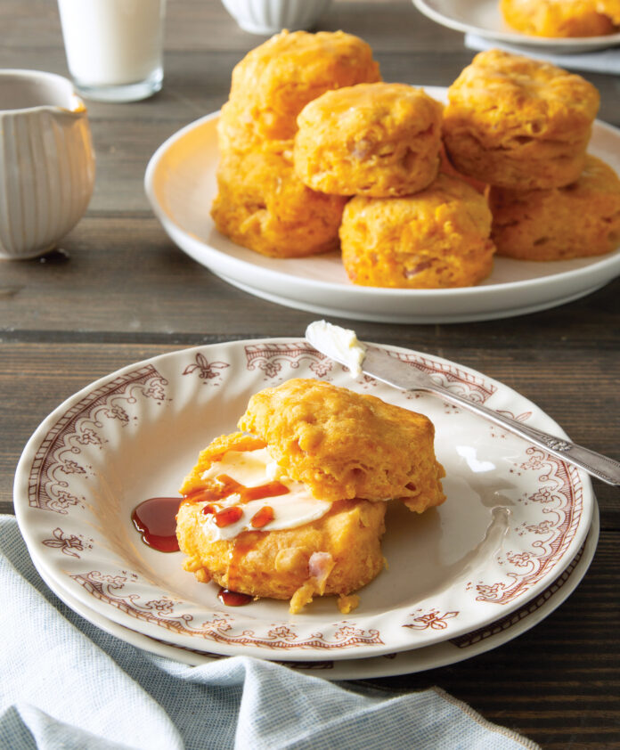 Sweet Potato and Ham Biscuits