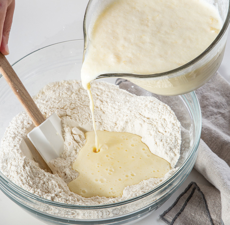 Step Three: Mix wet into dry ingredients