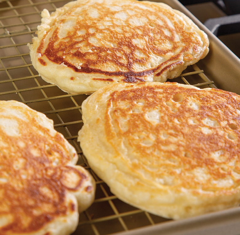 Step eight: let pancakes rest