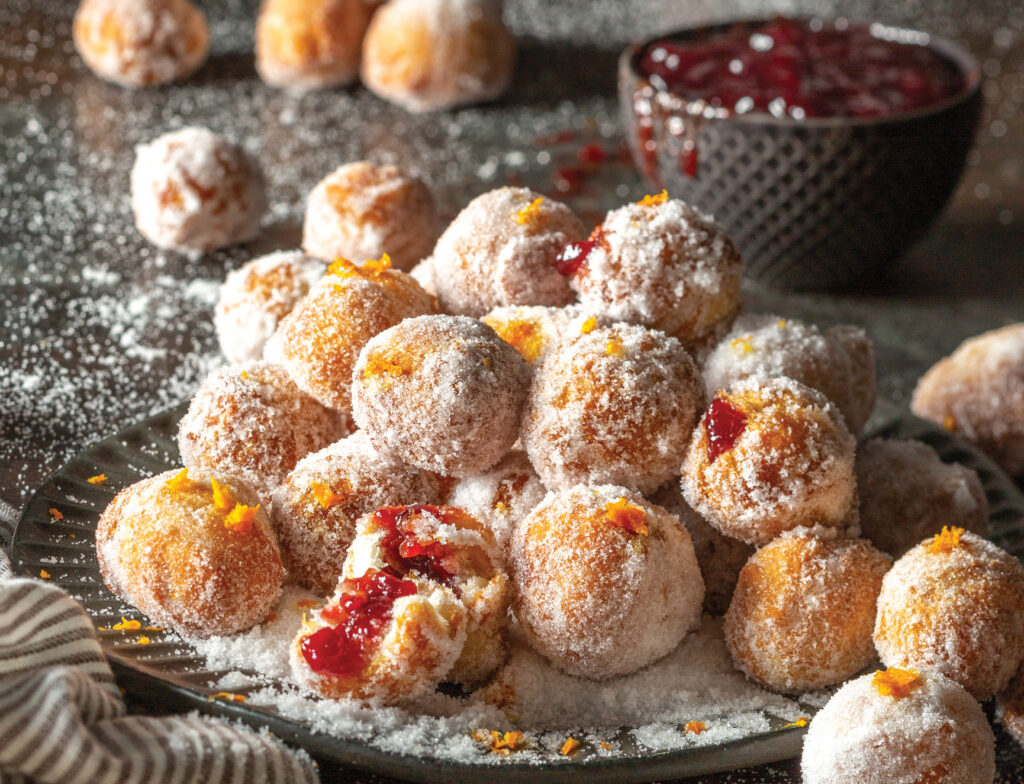 Raspberry-Orange Doughnut Holes
