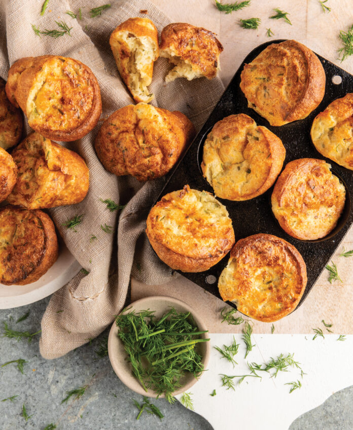 Chive and Dill Popovers