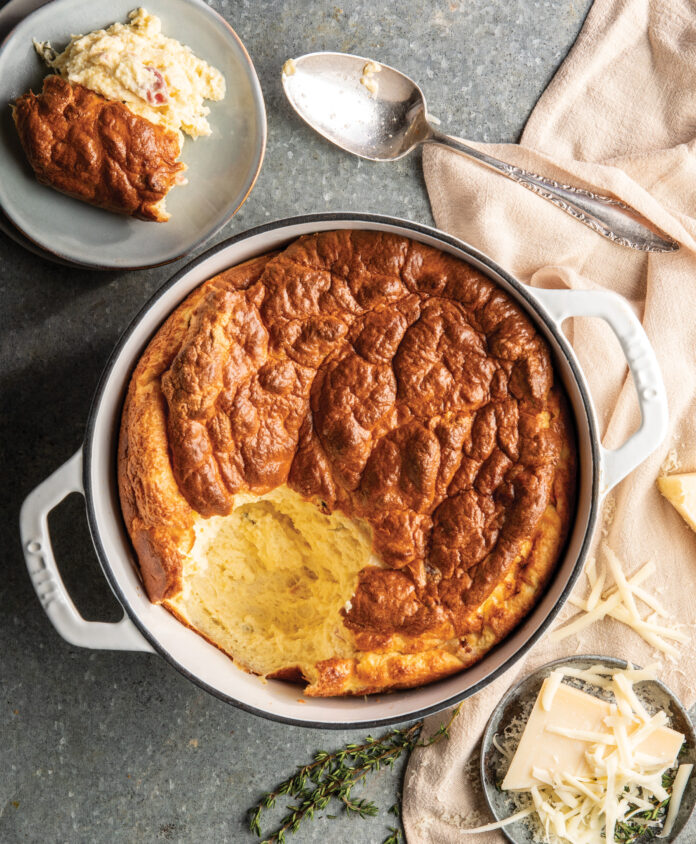 Country Ham and Cheese Soufflé
