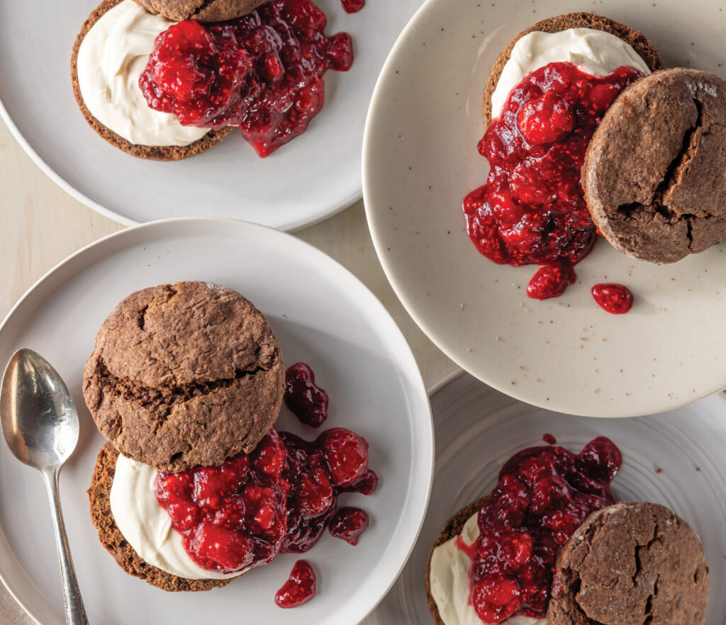 Chocolate Shortcakes with Raspberry Sauce