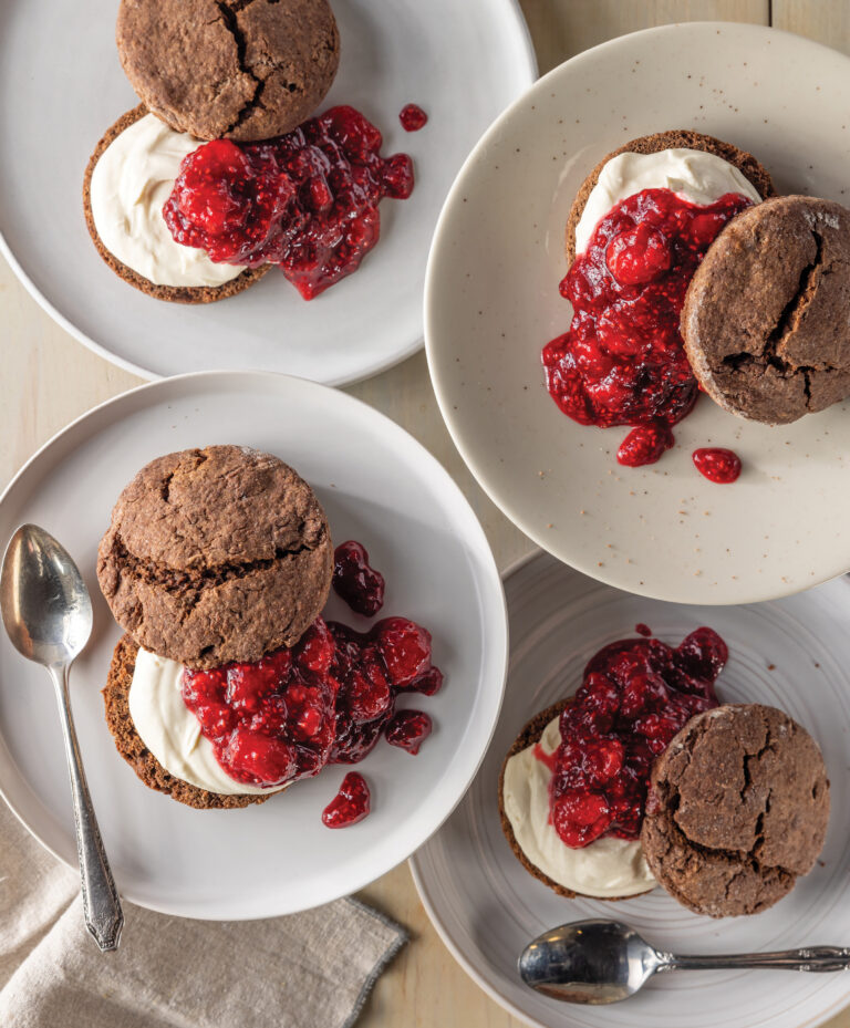 Chocolate Shortcakes with Raspberry Sauce