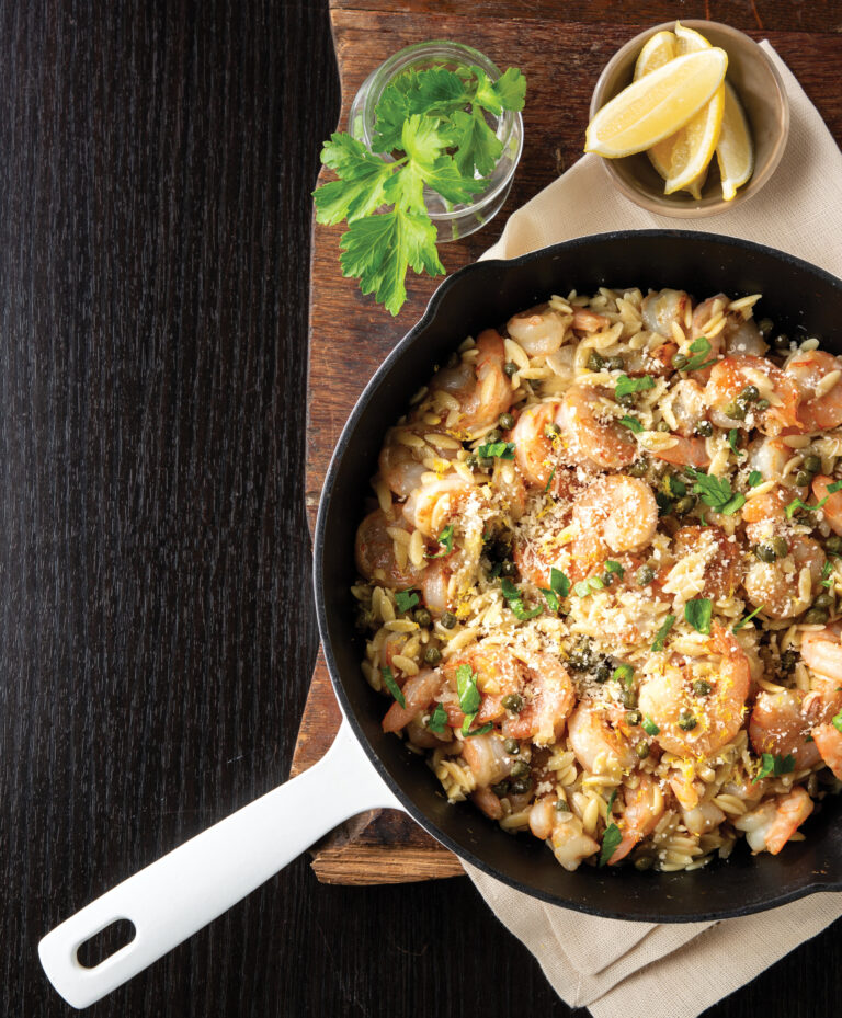 Shrimp Scampi with Orzo