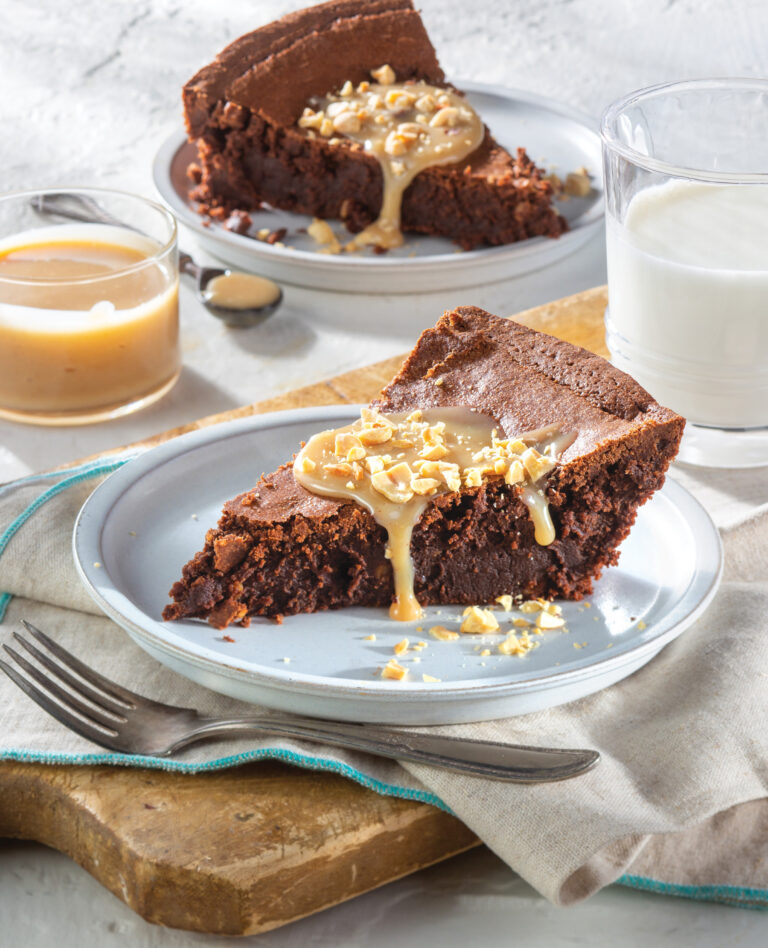 Chocolate Truffle Cake with Peanut Butter Sauce