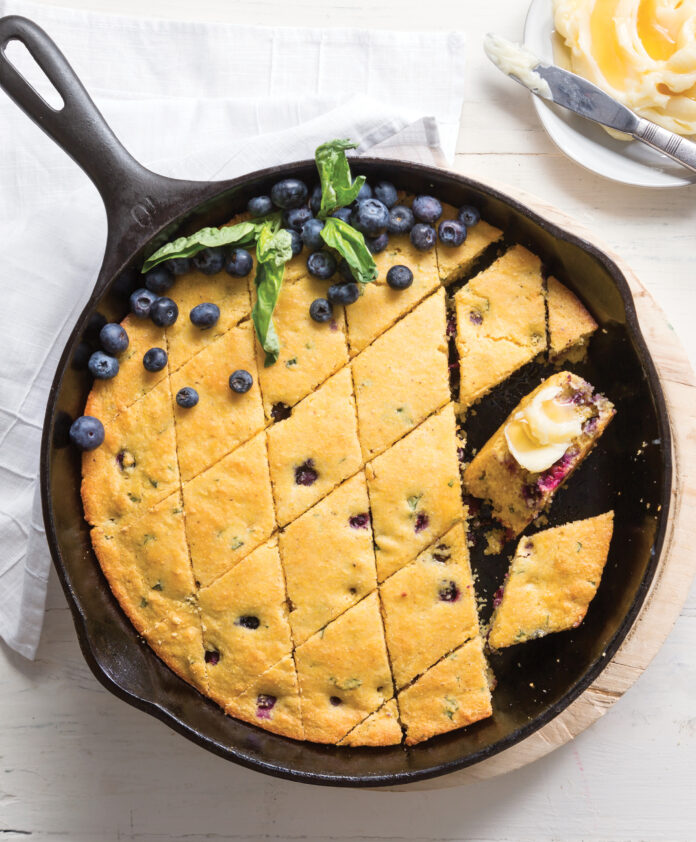 Blueberry-Basil Sweet Cornbread