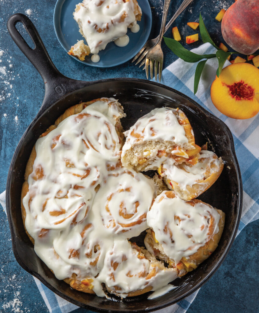 Peaches and Cream Sweet Rolls