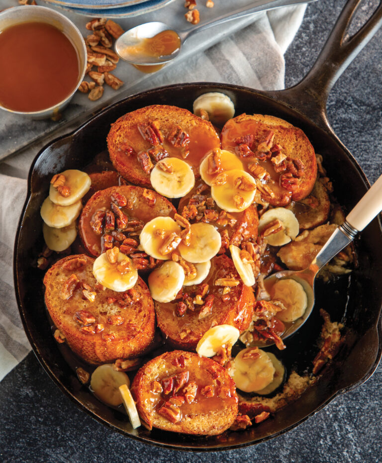 Caramel Banana Baked French Toast