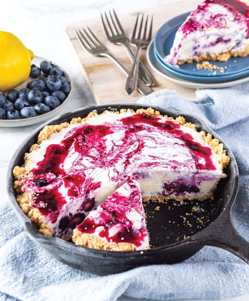Blueberry Swirl Freezer Pie