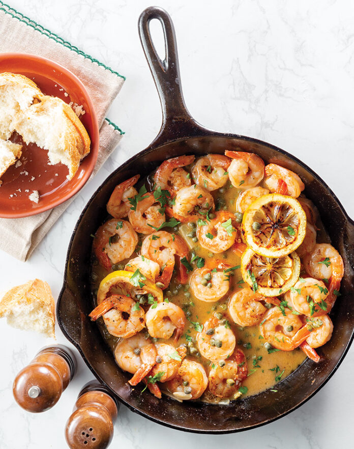 Shrimp with Lemon and Capers